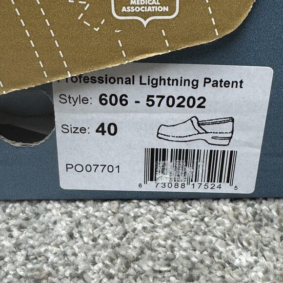 Dansko Shoes Womens Size 10 Professional Lightning Patent Clogs 606-570202 - Picture 2 of 14